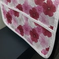 thumbnail image 3 of Floral Microwave Oven Cover, Rhythmic Spring Awakening Blossoming Common Mallow Flowers Illustration, Water Resistant Organizer with Pockets for Kitchen, 36" x 12", Pink Raspberry White, by Ambesonne, 3 of 4