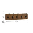 Flash Furniture Daly Wall Mounted 24 Inch Classic Brown Solid Pine Wood ...