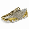 thumbnail image 6 of Women's and Men's Sequin Sneakers - Sparkly Low Top Lace-Up Fashion Shoes for Concert & Casual Wear, 6 of 14