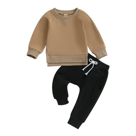 

Hirigin Toddler Boy and Girl Autumn Clothes with Long Sleeve Slit Sweatshirt Pants