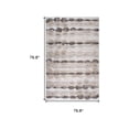 thumbnail image 5 of 7' X 10' Beige and Brown Abstract Distressed Area Rug, 5 of 6