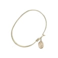thumbnail image 2 of 7 1/4 inch Oval Eye Hook Bangle Bracelet w/ St. Elizabeth Ann Seton in Gold-Filled, 2 of 3