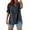 A-Grey133, variant on Women's V Neck Button Down Shirt Casual Summer Tops With Side Slit