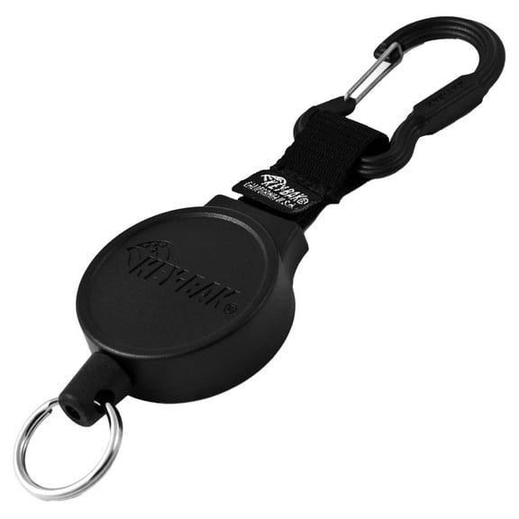 KEY-BAK MID6 Retractable Carabiner Keychain with 36" Retractable Cord, 6 oz. Retraction, Carabiner, 10 keys