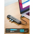 thumbnail image 2 of Lemorele 7-in-1 USB-C Docking Station with 4k Screen Projection, 100w PD Fast Charging, Gigabet Port, SD/TF Card Slot, USB 3.0 Hub, Gray, 2 of 6