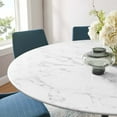 thumbnail image 7 of Modway Lippa 60" Round Artificial Marble and Metal Dining Table in Black/White, 7 of 7