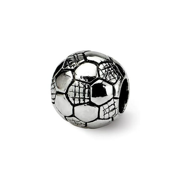 Perles de Réflexion QRS787 Perle de Ballon de Football en Argent Sterling pour Enfants