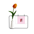 thumbnail image 1 of Un japonés desesperado. Tarjeta de jarrón artificial de tulipanes, 1 of 3