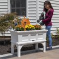 thumbnail image 3 of Step2 Atherton Classic White Outdoor Plastic Raised Planter Box with 3 Tray Dividers, 3 of 7