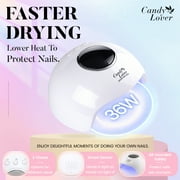Candy Lover Gel Nail Polish Kit with UV LED Lamp, 12 Colors Cute Lady Gel Polish Starter Kit, All-in-One Quick Dry Soak Off Nail Gel Manicure Kit with DIY Tools Valentine Gift for Women