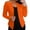 163-Orange, variant on Ounisa Women 3/4 Sleeve Blazer Open Front Cardigan Jacket Work Office Blazer Casual Long Sleeve V-neck Top