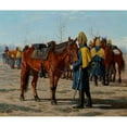thumbnail image 3 of William Thomas Trego 17x15 Black Modern Framed Museum Art Print Titled - U.S. Calvary Preparing to Ride (1883), 3 of 5