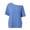 Blue, variant on Women's One Shoulder Plain Shirts Summer Oversized Short Sleeve Basic T-Shirt Fashion Casual Beach Cruise Tops Wine