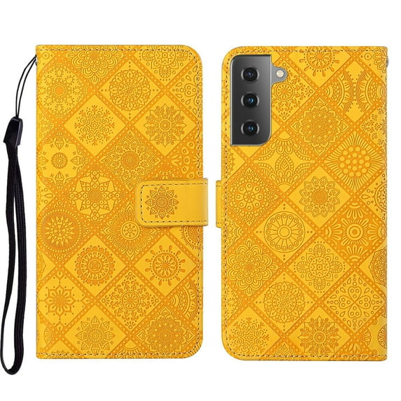 For Samsung Galaxy S22+ 5G Ethnic Style Embossed Pattern Leather Phone Case