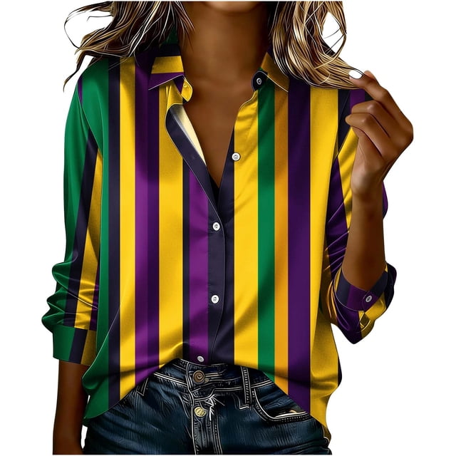 Chandails à Manches Longues pour Femmes sous Blouses Médicales Imprimé Carnaval Col Rond Haut Décontracté Doux Léger Blouse de Superposition