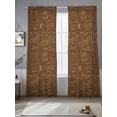 thumbnail image 2 of Brown Coffee Sheer Curtains 84 Inch Length 2 Panels Set, Farmhouses Vintage Cup Plants Text Art Voile Window Treatment Rod Pocket Curtains Sheers Drapes for Bedroom/Living Room/Kitchen 52"x84"x2, 2 of 7