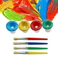 thumbnail image 2 of Spill Proof Paint Cups 4pcs Non Spill Paint Cup + 4pcs Paint Brush Assor Easter Crafts for Adults, 2 of 9