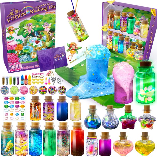 Kit de preparación de pociones JOPSHEEN para niños con 20 botellas de pociones