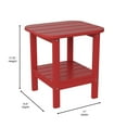 thumbnail image 4 of Flash Furniture HDPE 2-Tier Adirondack Side Table - All-Weather - Indoor/Outdoor Red, 4 of 9