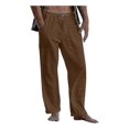 thumbnail image 1 of Men's Linen Pants Casual Loose Pants Drawstring Elastic Waist Sweatpants, 1 of 2