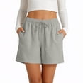 thumbnail image 7 of Akmaiox Biker Shorts for Women High Waisted Elastic Drawstring Waistband Running Shorts with Pockets Breathable Lightweight for Summer Outdoor Gym Workout Shorts S-3XL, 7 of 7