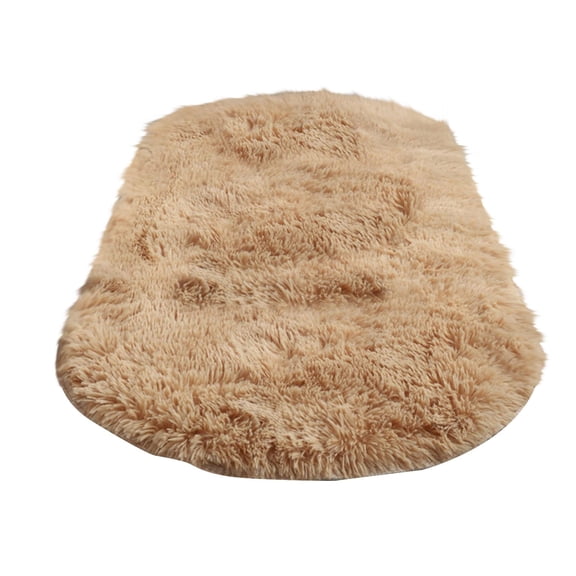 YUBNLVAE Oval Fluffy Rug Carpets, Modern Plush Shaggy Area Rugs for Kids Bedroom Extra Comfy Cute Nursery Mat Bedside Rug for Boys Girls Room Home Decor Mats, 23.6"x15.7"
