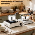 thumbnail image 6 of Coliware 1 & 2 QT Saucepan Set, Nonstick Small Milk Pot with Stay-Cool Handles Visible Glass Lid & Tri-Ply Bottom for Even Heating, Stainless Steel Pot Compatible with All Induction, Dishwasher Safe, 6 of 15