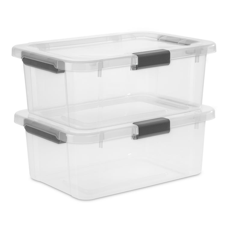 Sterilite 20 Qt. Clear Plastic Storage Box with White Lid - Walmart.com