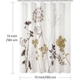thumbnail image 6 of Fabric Floral Shower Curtain, Orange and Gray Weeping Flower Shower Curtains for Bathroom, Modern White Bathroom Curtains, 72" W x 72" H, 6 of 6