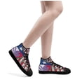 thumbnail image 5 of Texas Bluebonnet Zip American flag High Top Canvas Shoes Sneakers Black Size 12, 5 of 6