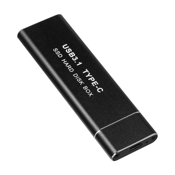 Amdohai M.2 NVMe/SATA Dual Protocol Mobile Hard Disk Case USB3.1 Type-C External SSD Enclosure Aluminum Alloy Shell(1 Cable+1 Adapter)