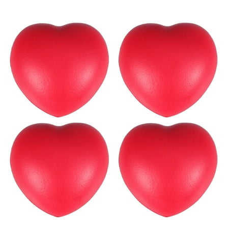 

NUOLUX 4Pcs Stress Reliever Toy Heart-shaped Balls Pressure Vent Balls Interesting Vent Balls