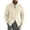 Beige, variant on Delconic Mens Stand Collar Knit Cardigan Sweater Full Zip Long Sleeve Cable Textured Rib Trim Regular Fit Casual Outer Layer Army Green L