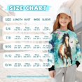 thumbnail image 7 of Xoenoiee Horse Butterfly Flower Print Sweatshirt for Girls Kids Crewneck Fall Outfits Oversized Long Sleeve Tops Lightweight Sweater Trendy Side Split Winter Clothing, 5-6 Years, 7 of 7