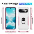 thumbnail image 2 of For Google Pixel 9 Pro XL / Pixel 10 Pro XL Case With 360° Rotation Metal Ring Holder【Magnetic Car Mount】Shockproof Rugged Full Body Protection Heavy Duty Dust/Drop Proof Cover Case​,White, 2 of 9