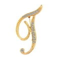 thumbnail image 2 of Naierhg 1 Pc Fashion Unisex Rhinestone English Letters Alphabet A-Z Brooch Pin Ornament Golden, 2 of 8