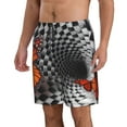 thumbnail image 2 of Logiee Butterflies Optical Illusion Print Mens Swim Trunks Quick Dry Board Shorts,Breathable Hawaii Beach Shorts Swimwear Bathing Suits-Medium, 2 of 6