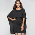 thumbnail image 6 of Dress with lilac sleeve, Polyester, Black, L, 6 of 6