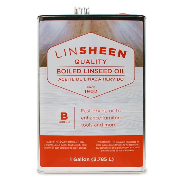 Aceite de linaza LinSheen hervido de secado rápido para madera, 3,78 litros