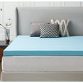 thumbnail image 2 of L'Baiet 3" Medium Firm Cooling Gel Memory Foam Full Size Topper in Blue, 2 of 7