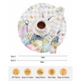 thumbnail image 6 of 13 Inch Round Placemats Set of 6, Easter Non Slip Heat Insulation PP Table Mats, Spring Rabbit Eggs Flowers Leaves Grey Plaid Washable Place Mats for Kitchen Dining Party Table Decor, 6 of 7