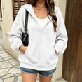 thumbnail image 5 of Antinious Woman Hooded Sweatshirt Long Sleeve Outer Pockets Loose Solid, 5 of 5
