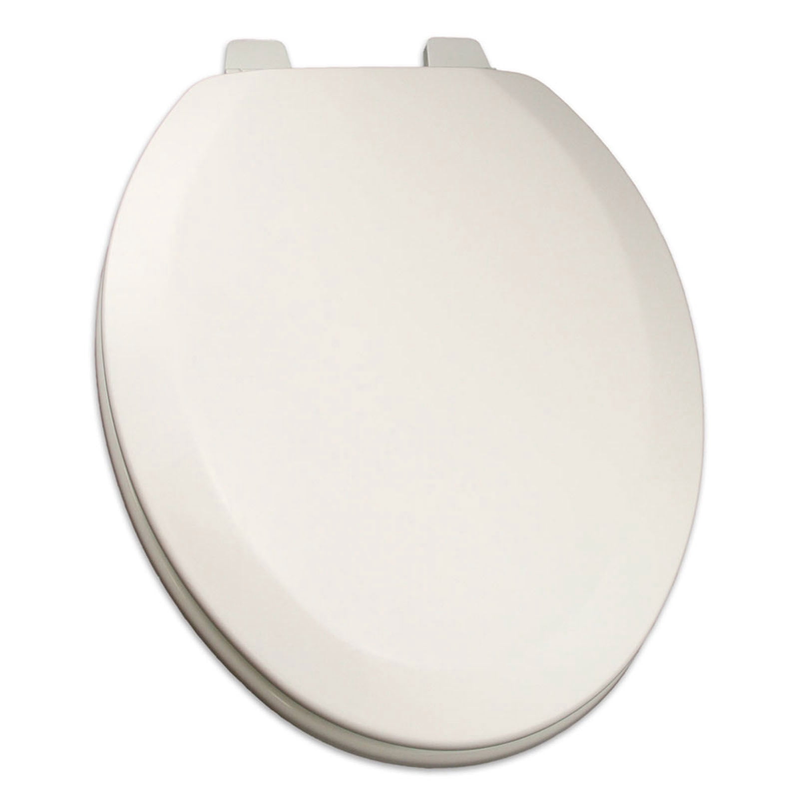 White Deluxe Molded Wood Elongated Toilet Seat with Top Mount, Vari