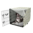 thumbnail image 5 of Bee Dog Crate Cover, Continuous Happy Buzzing Animal Pattern on Plain Backdrop, Easy to Use Pet Kennel Cover Small Dogs Puppies Kittens, 7 Sizes, Yellow Charcoal Grey, by Ambesonne, 5 of 6