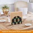 thumbnail image 6 of Yayeee Napkin Holder for Table Kitchen Paper Tissue Organization, Green Tartan Pattern, 6 of 8