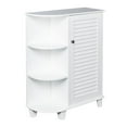 thumbnail image 5 of White Wooden Floor Standing Storage Cabinet Bedroom Organizer Furniture Living Room Bathroom Cabinet, 5 of 8