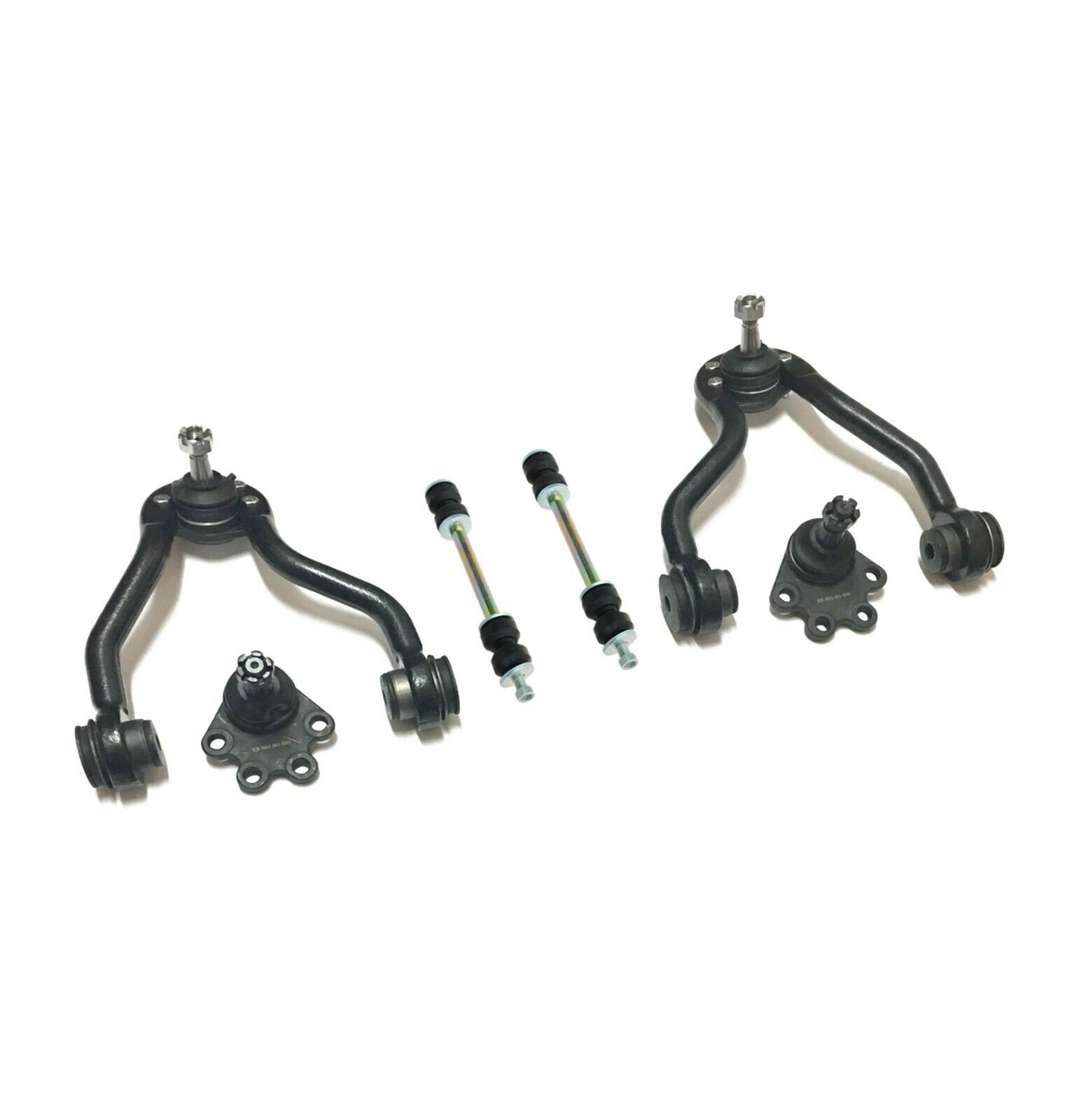 6 Pc Front Upper Control Arm, Lower Ball Joints, Sway Bar Links Suspension Kit