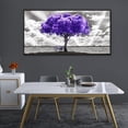 thumbnail image 4 of Aaheei Black Wall Art For Living Room Wall Decor For Bedroom Wall Decoration Office Purple Trees Canvas Prints Pictures Artwork Abstract Black and White Wall Painting Ready to Hang, 4 of 5