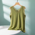thumbnail image 2 of Tank Tops for Women Double V Neck Lace Inner Sleeveless Summer Tops, 2 of 6