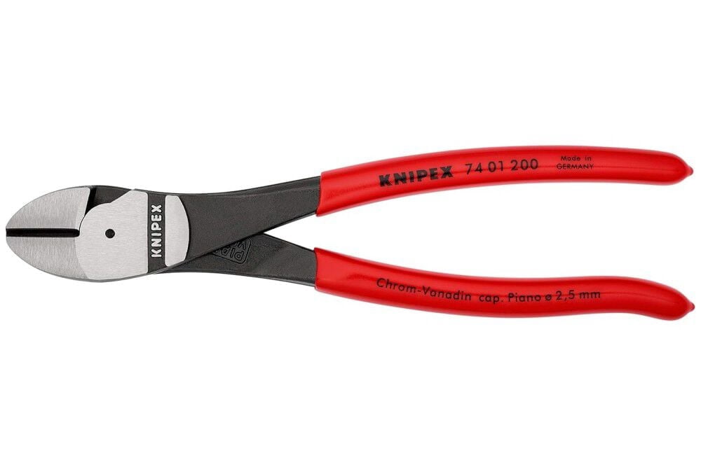 KNIPEX Tools 74 01 200, 8-Inch High Leverage Diagonal Cutters